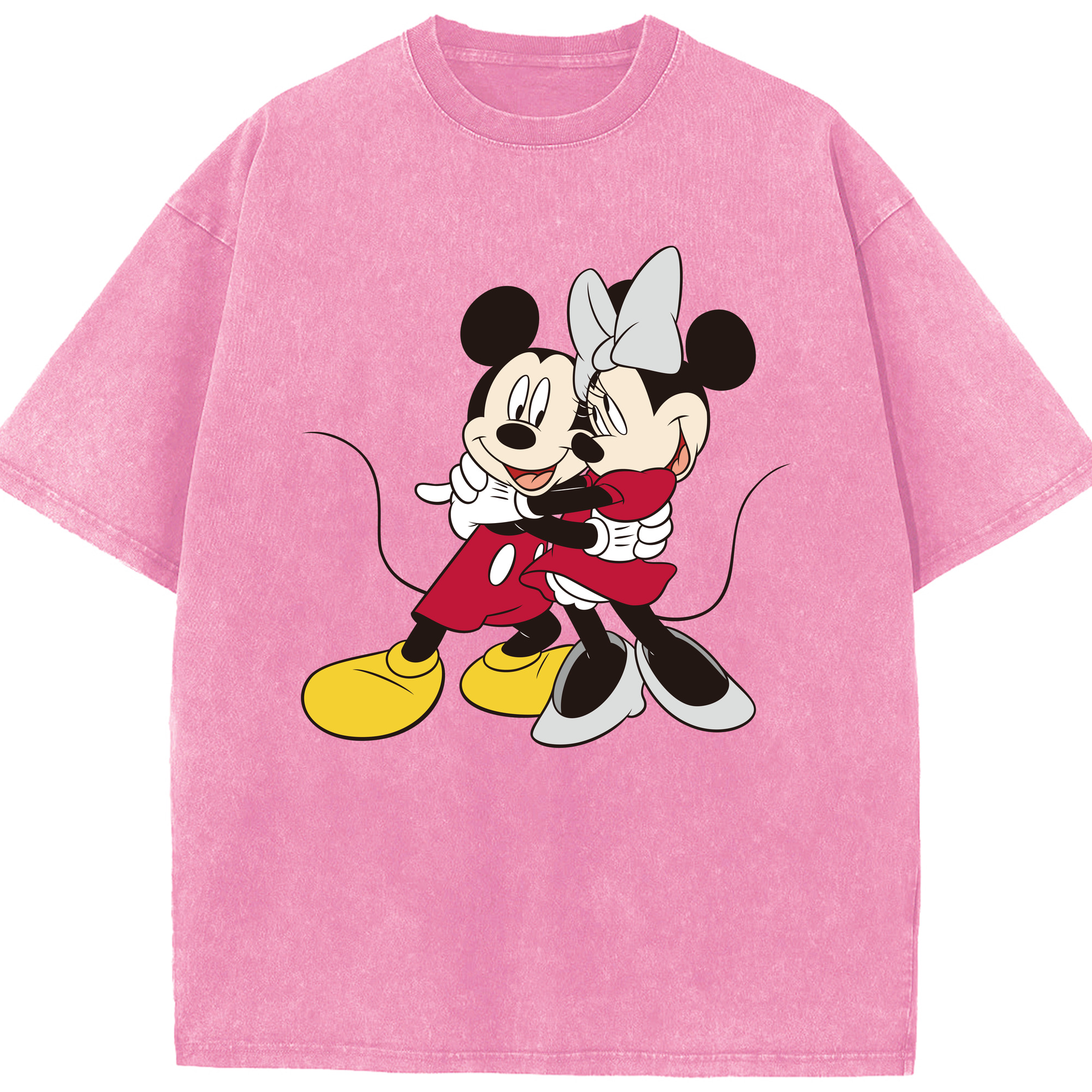 （画像用） ミッキーマウス Mickey Mouse 綿100% ヴィンテージ風 半袖Tシャツ（フロントプリント）